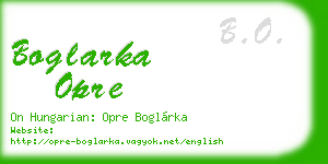 boglarka opre business card